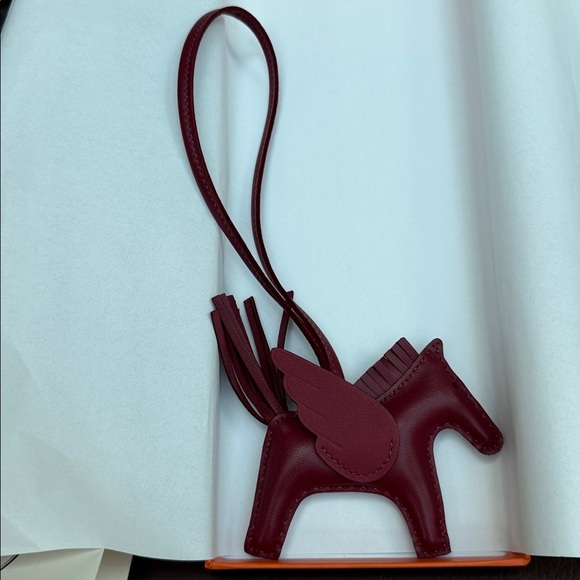 HERMES Rodeo bag accessory charm small size Rouge Grenat BNIB. New. Full set - Picture 5 of 13